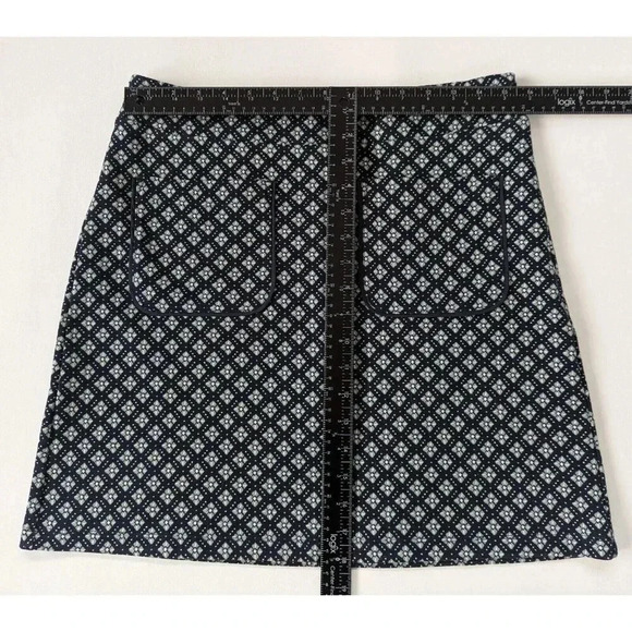 Loft Outlet A-Line Navy And Green Geometric Print Skirt Size 6 - Picture 4 of 4